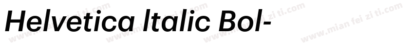 Helvetica ltalic Bol字体转换